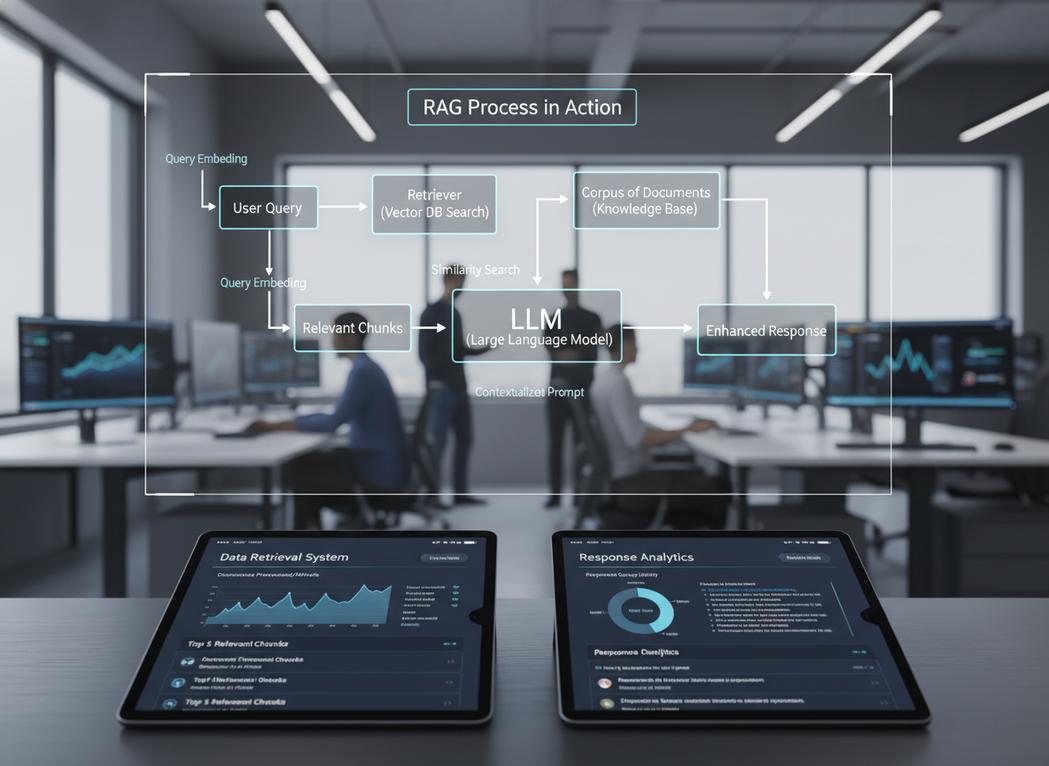 RAG process flowchart - rag vs fine tuning llm