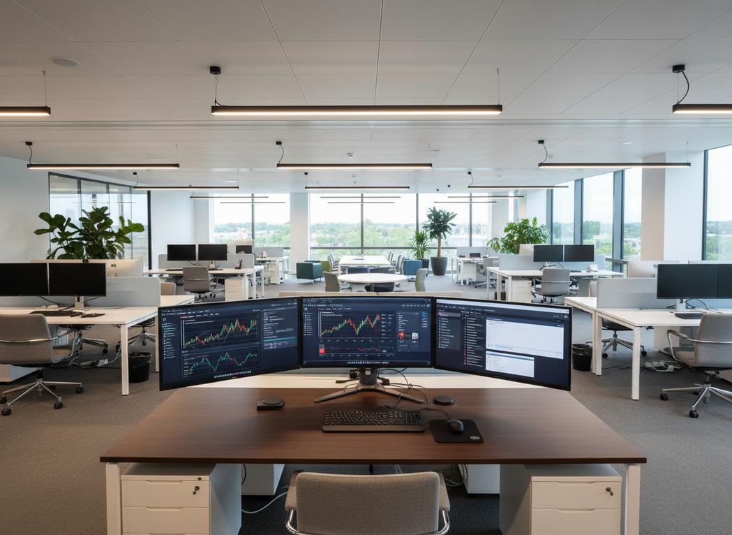 contemporary office tech setup - optimize ai automation